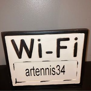 Ceramic WiFi/ Password Table Decor